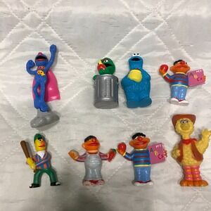 Vintage Applause Jim Henson Sesame Street PVC figures lot of 8